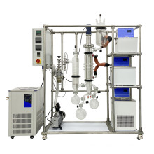 QIYU CBD purification  unit plant oil glass molecular distillation glass material with Diffusion pump